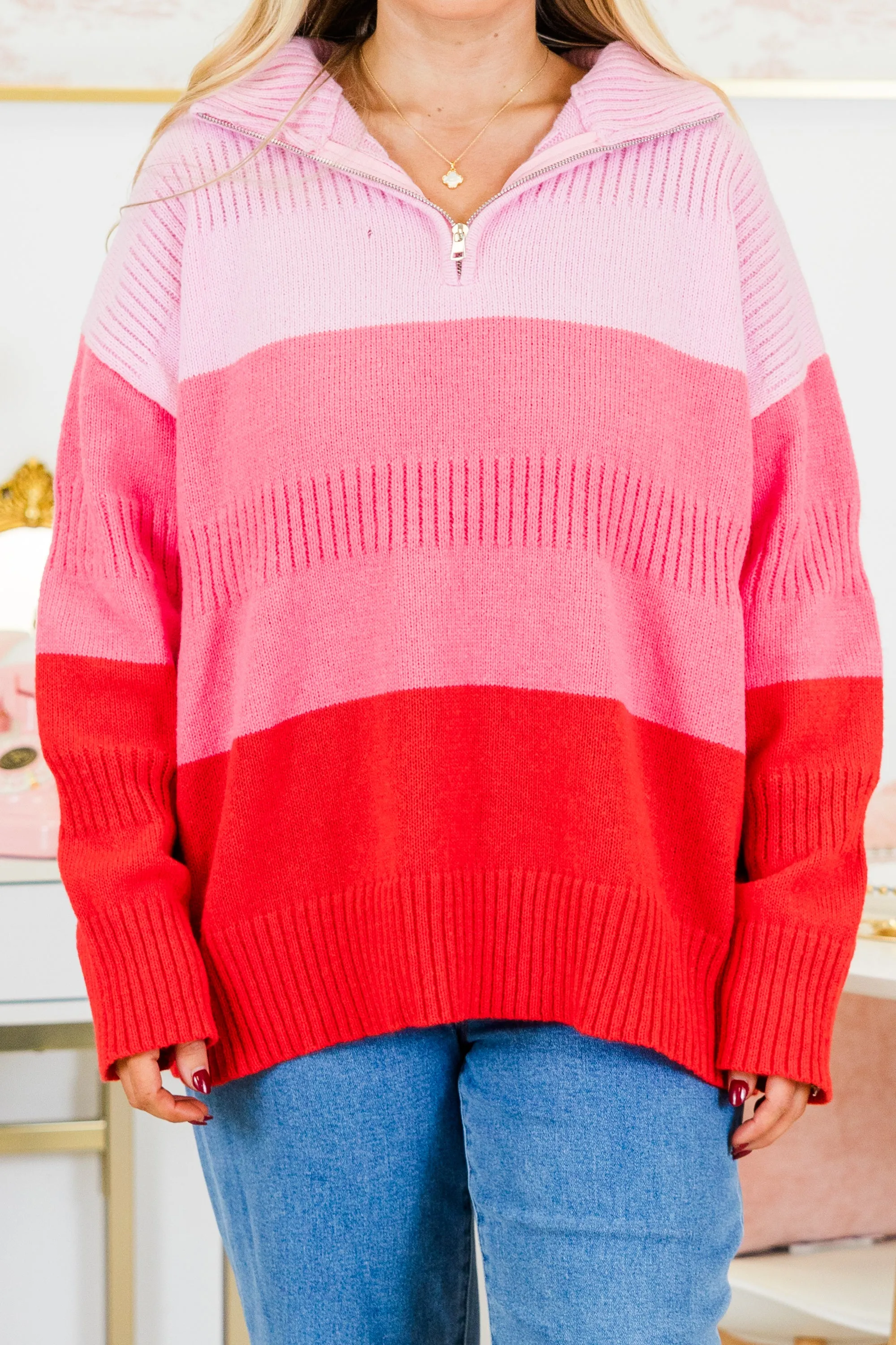 Shortcake Kisses Pullover, Pink