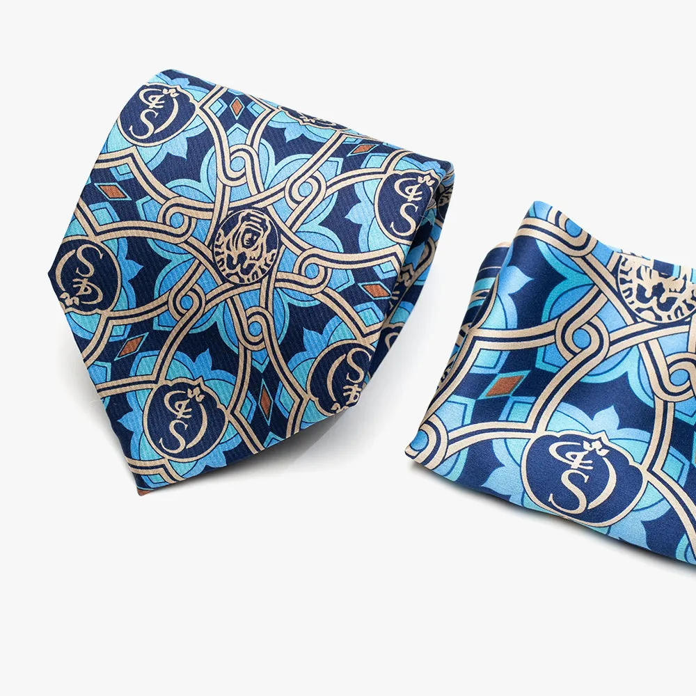 Silk Tie Set in Blue