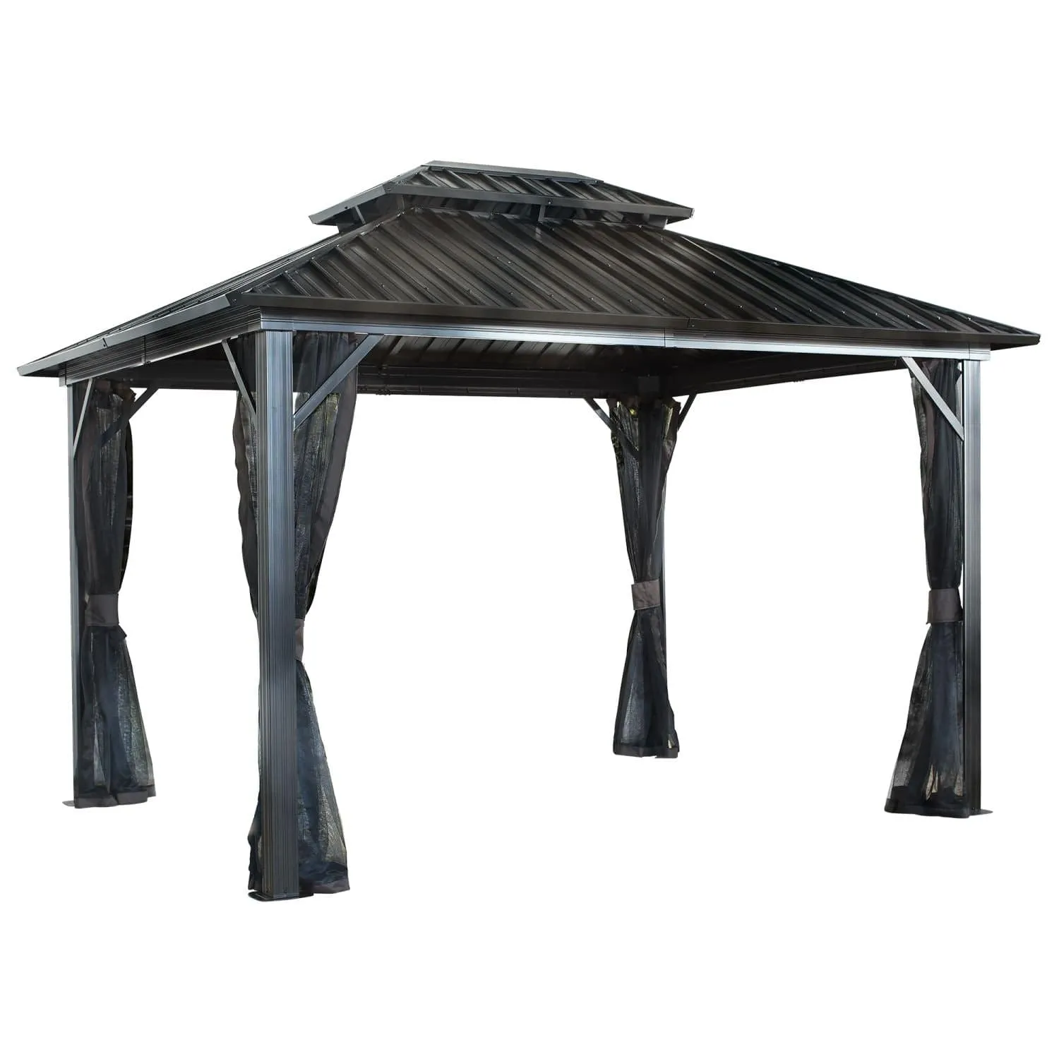 Sojag | Genova II Double Roof Hardtop Gazebo 12' x 12'