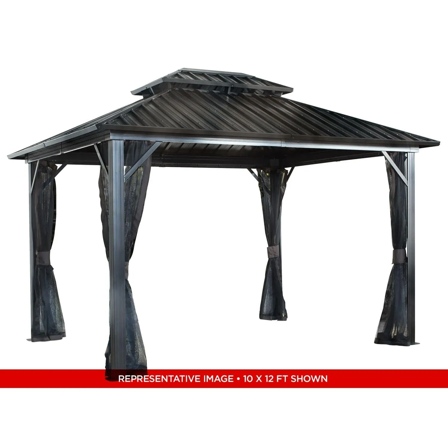 Sojag | Genova II Double Roof Hardtop Gazebo 12' x 12'