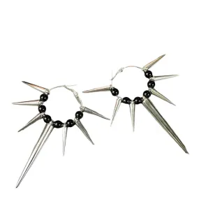 Spiked Revenge Hoop Earrings