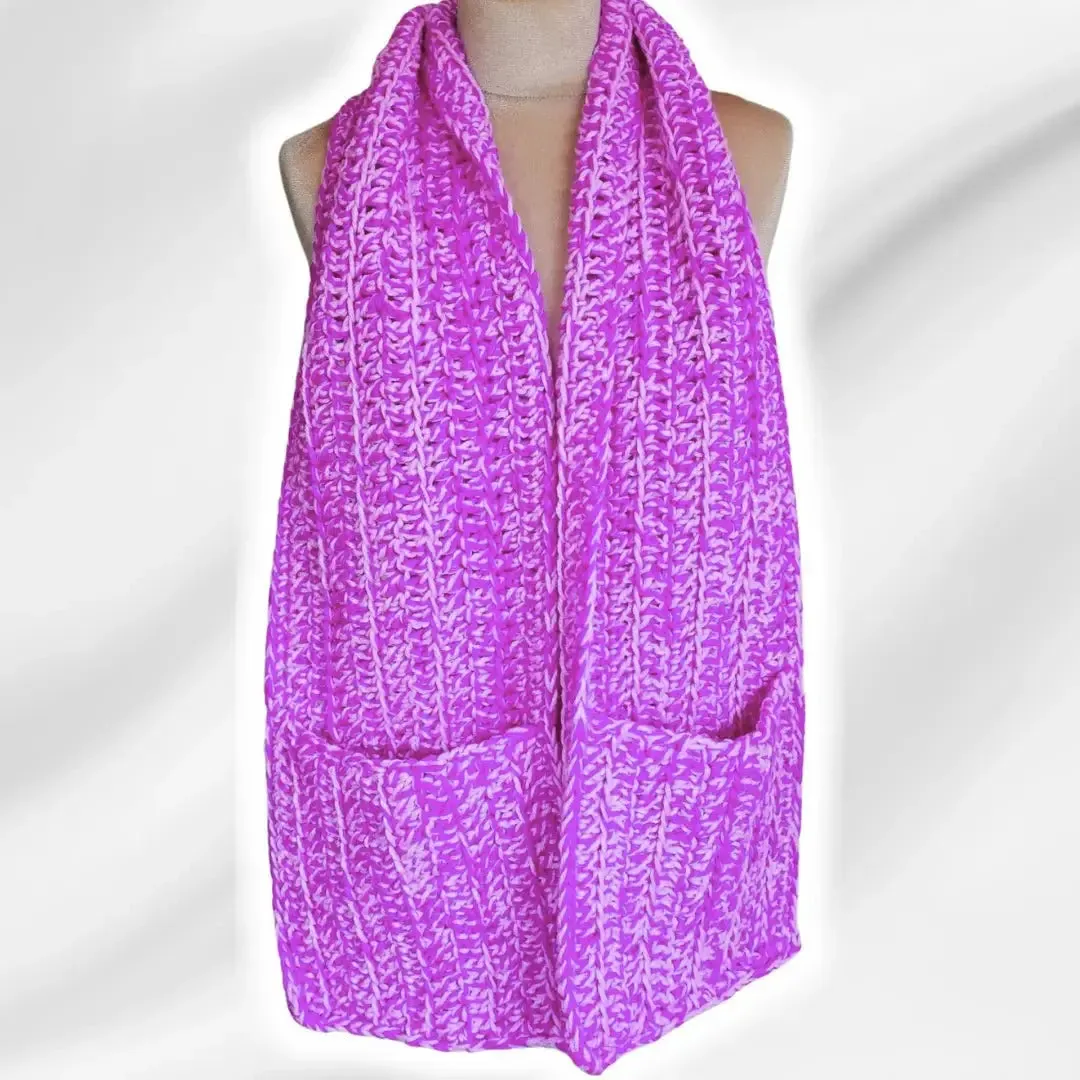 Super Easy Crochet Pocket Scarf Pattern – 3 Simple Steps