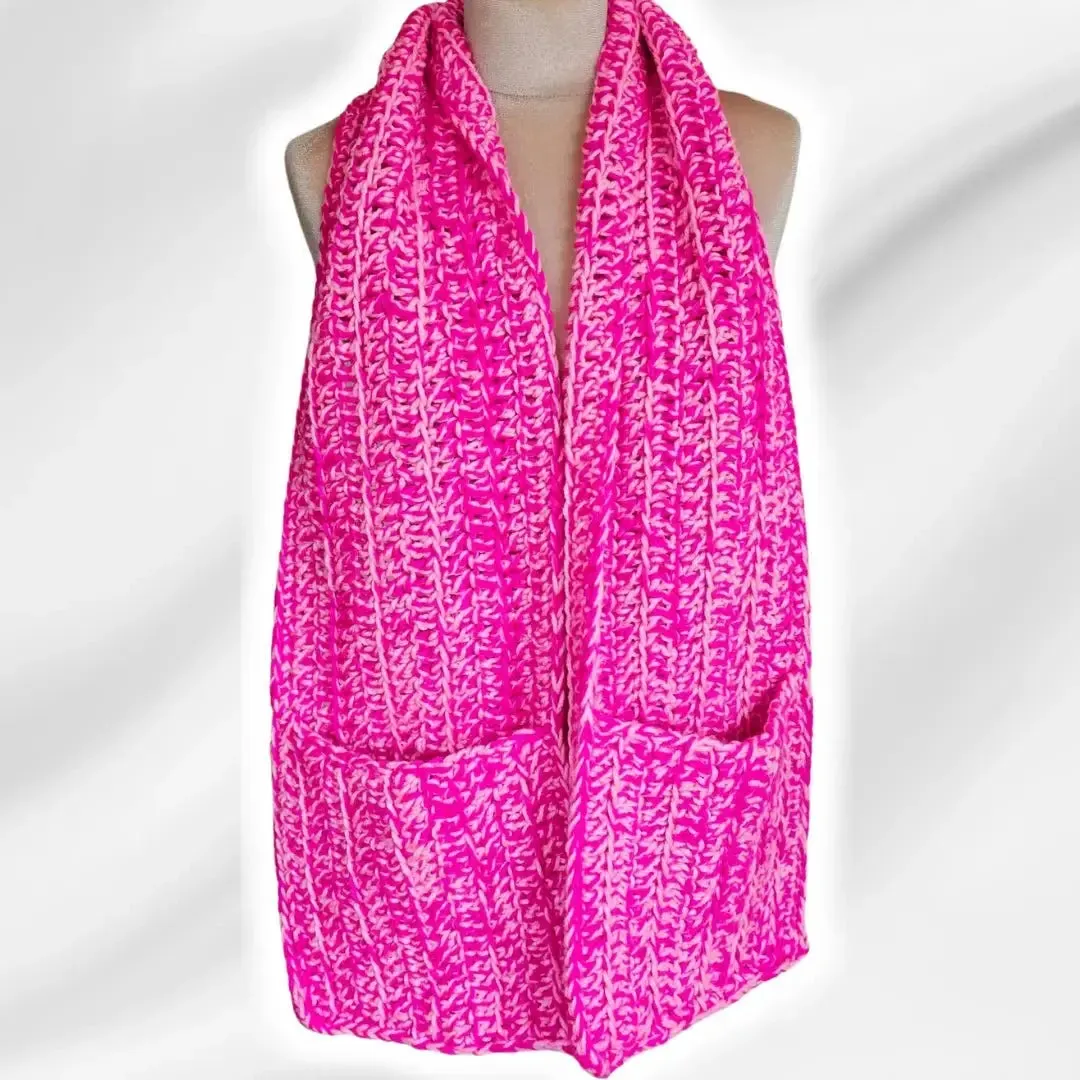 Super Easy Crochet Pocket Scarf Pattern – 3 Simple Steps