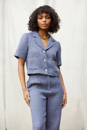 Tailored Tweed Cropped Blazer