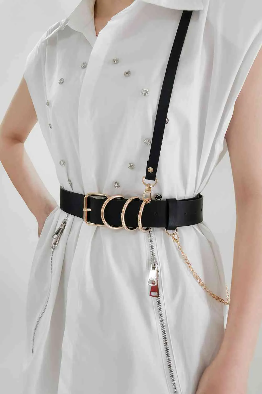 TEEK - Shoulder Strap Punk PU Belt