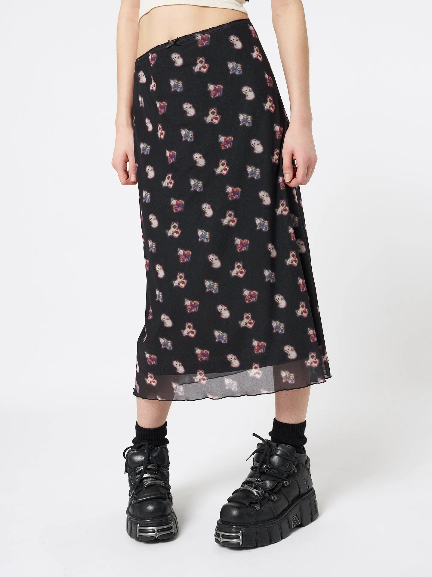 That Cat Girl Midi Mesh Skirt