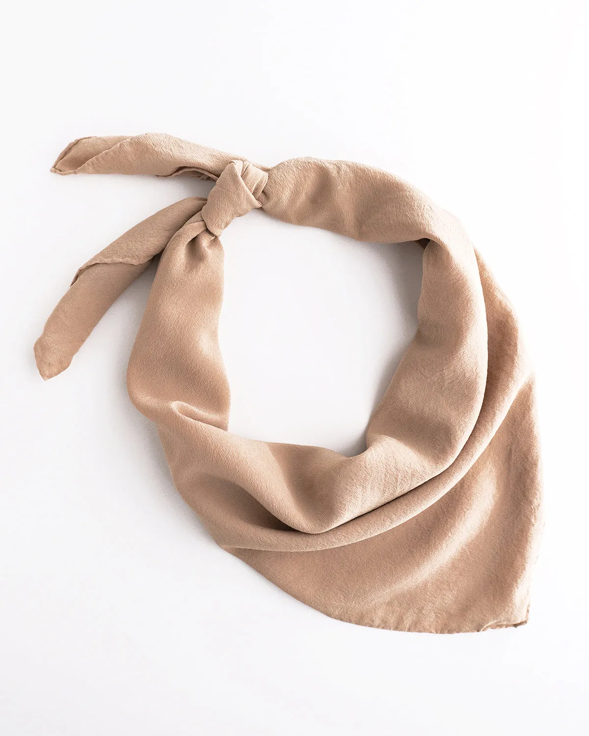 'The Classic' Washable Silk Scarf in Sand