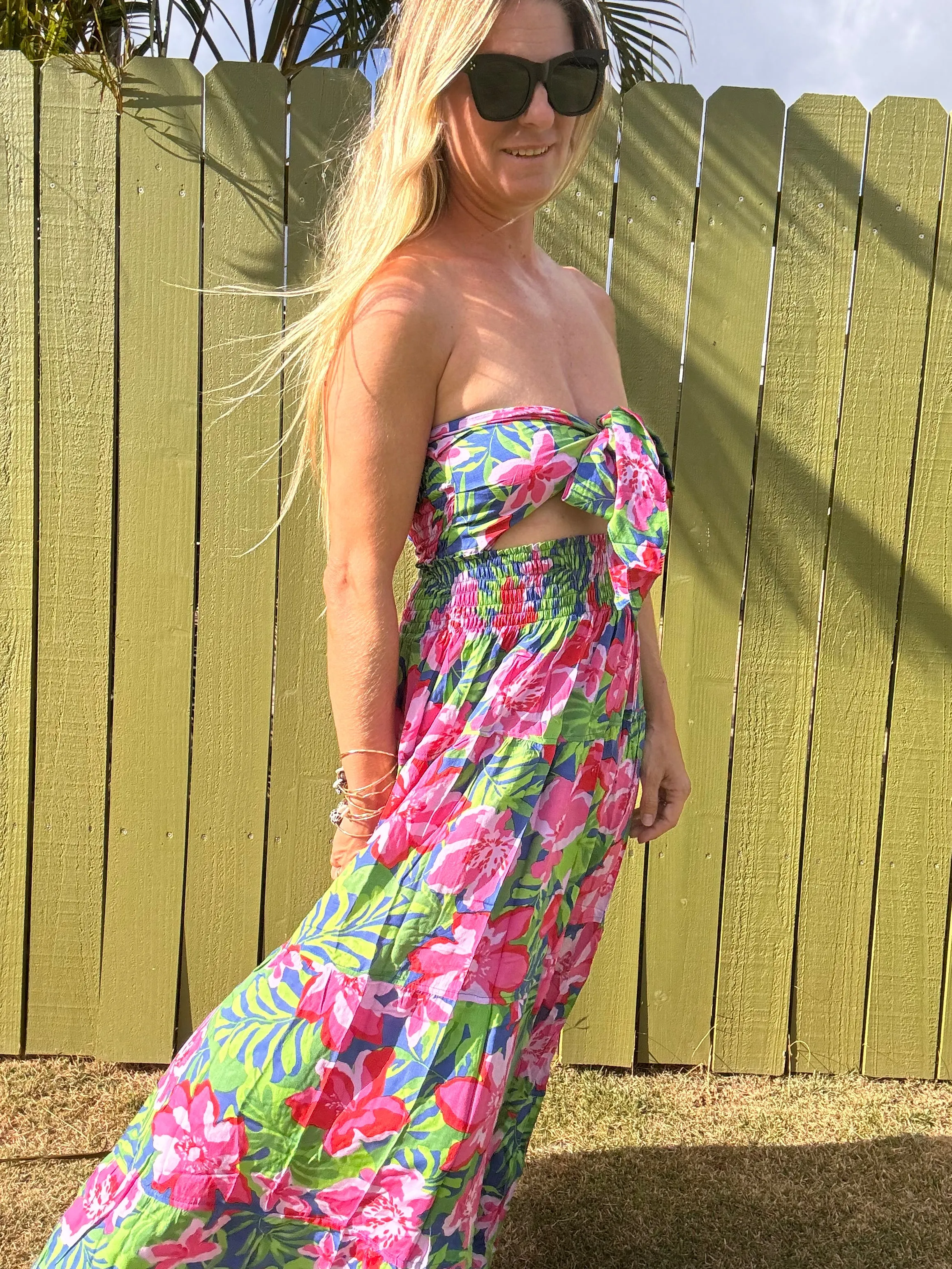 TIARE HAWAII Moana Maxi Dress - Honduras Blue