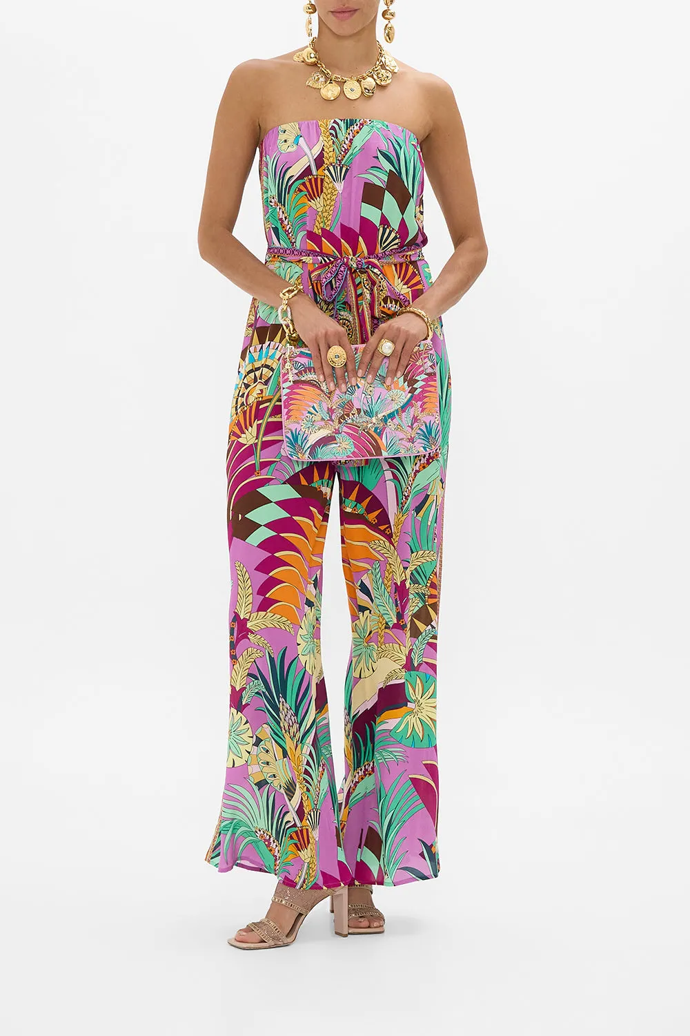 TIE WAIST STRAPLESS JUMPSUIT GIZA GODDESS