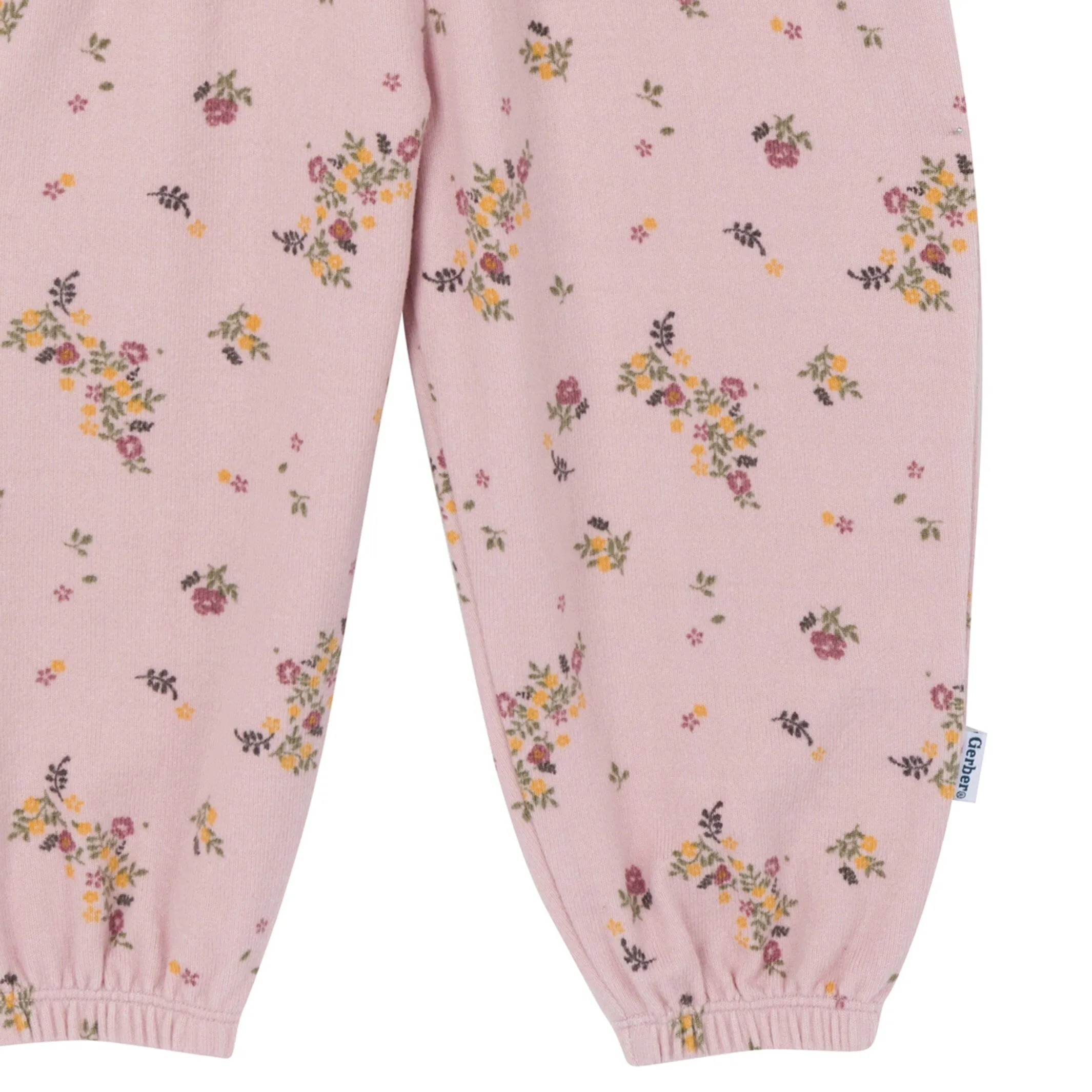 Toddler Girls Pink Floral Hacci Jumpsuit