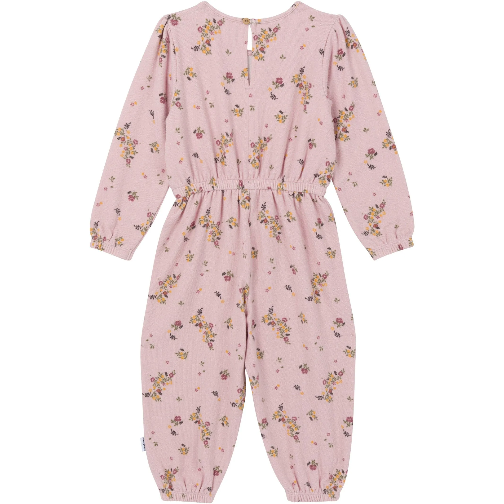 Toddler Girls Pink Floral Hacci Jumpsuit