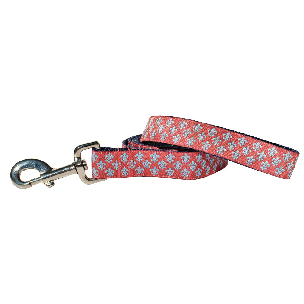 Étouffée Orange Mini Fleur de Lis Dog Leash