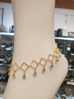 Trendy fashion gold plated anklet