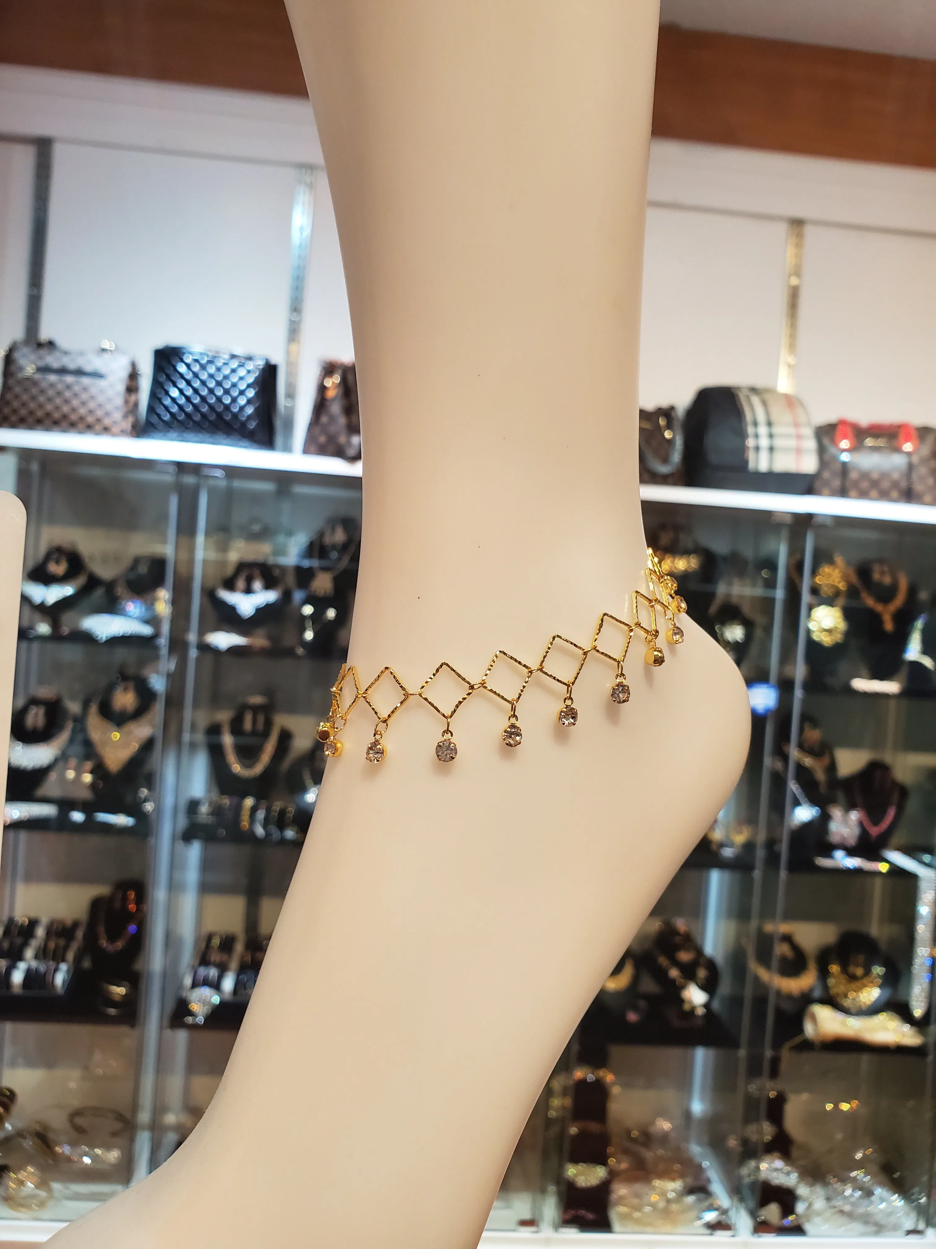 Trendy fashion gold plated anklet