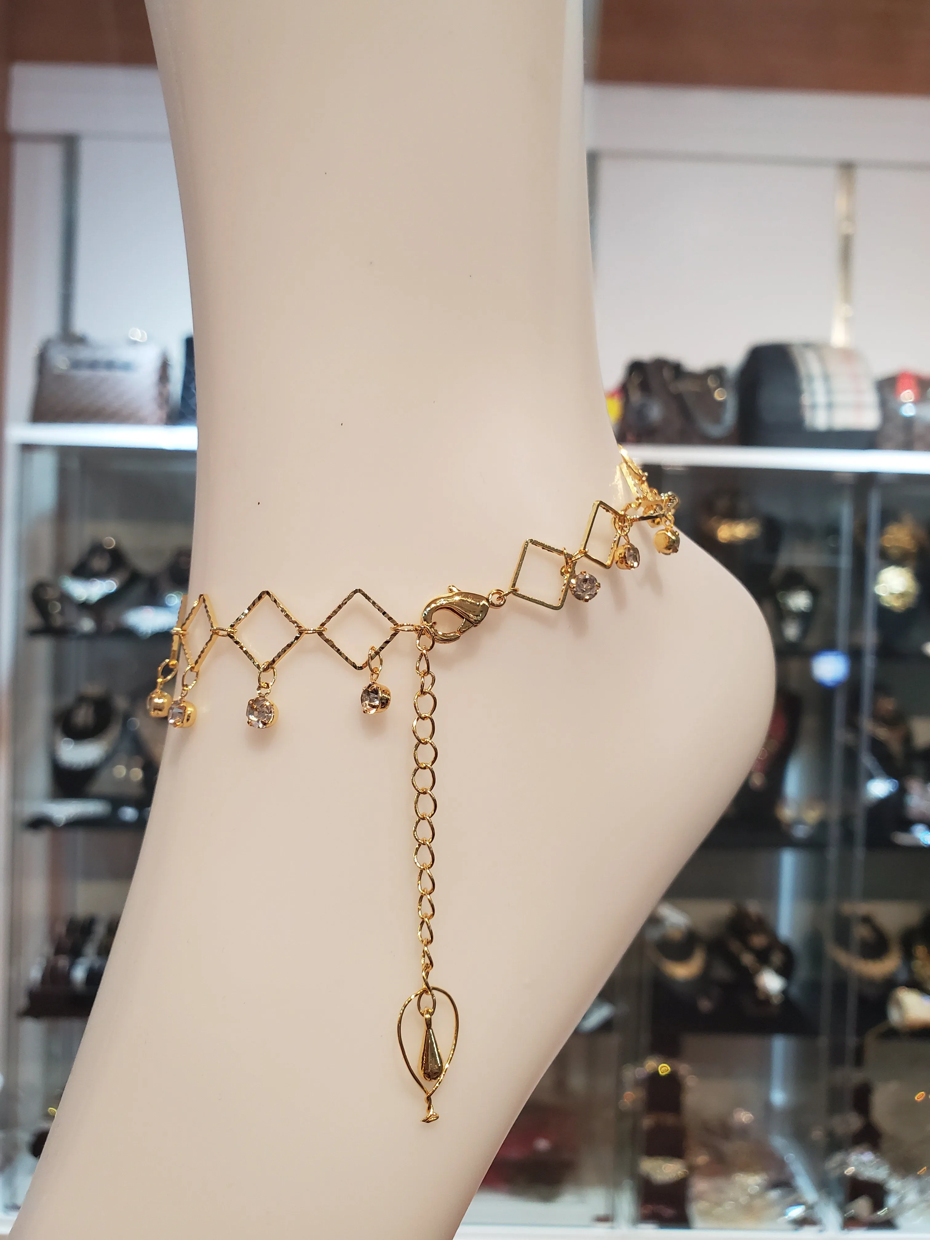 Trendy fashion gold plated anklet