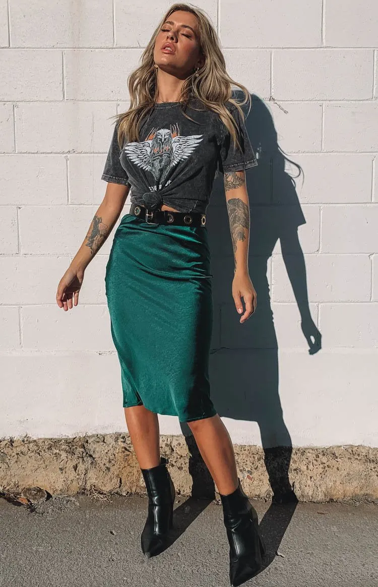 Trisha Midi Skirt Emerald