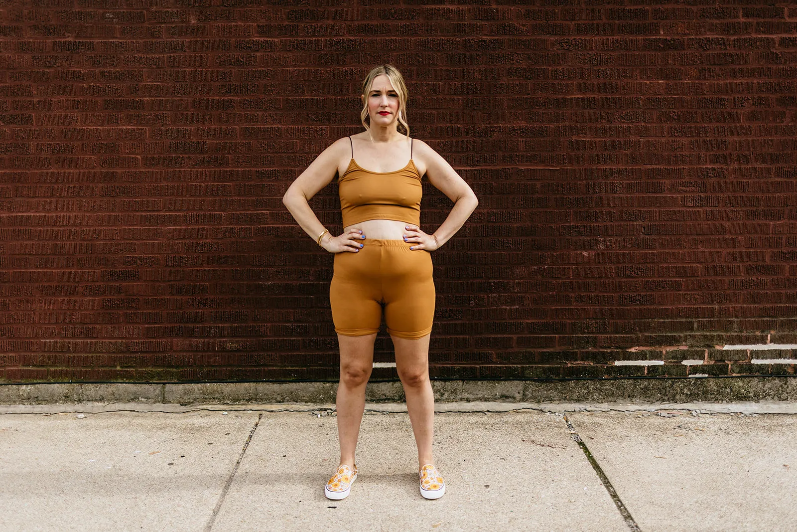 vada winter biker short in butterscotch