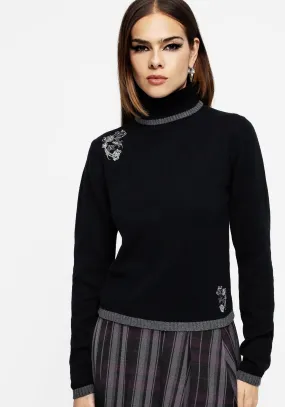 Vampyrum Bat Embroidered Knit Jumper