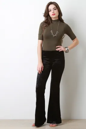 Velvet Flared Bottom Pants