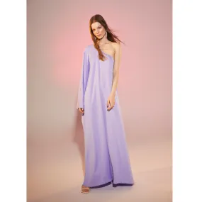 Venus One-Shoulder Maxi Dress in Lavender