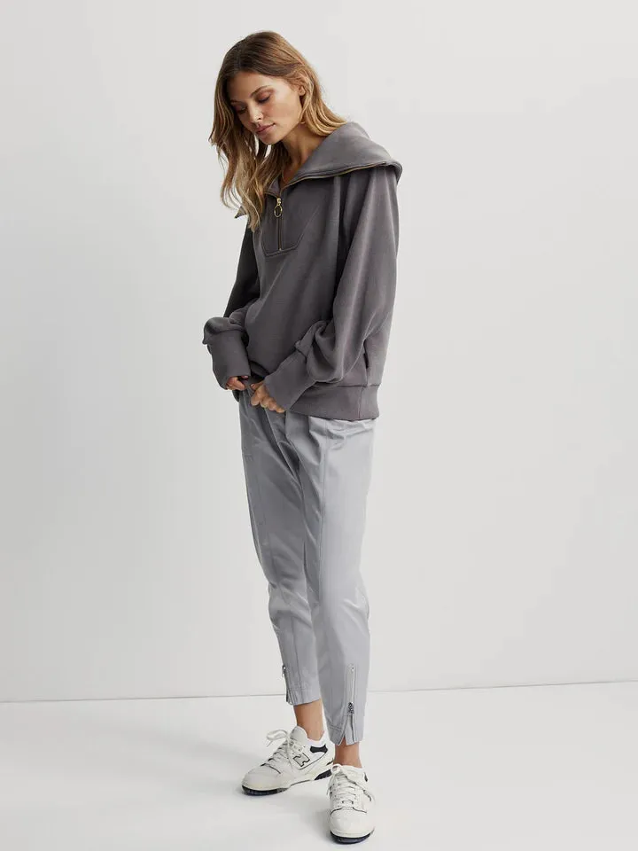 Vine Half-Zip Pullover in Grey Marl