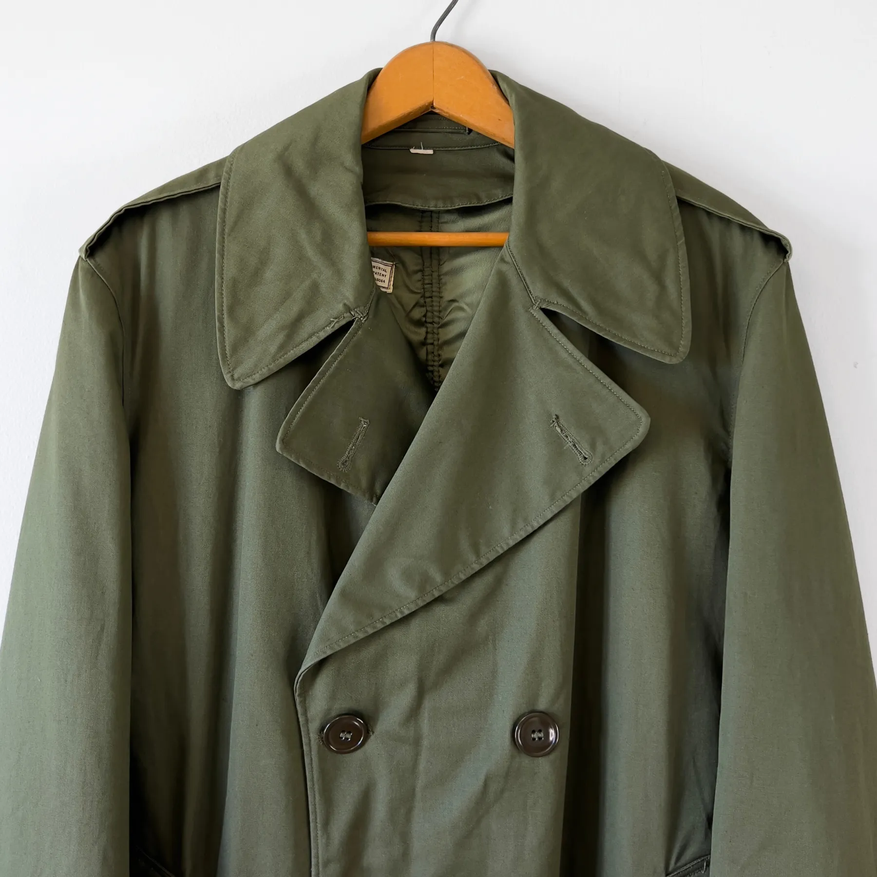 Vintage 1950s U.S. Army OG 107 Heavy Field Wool Overcoat