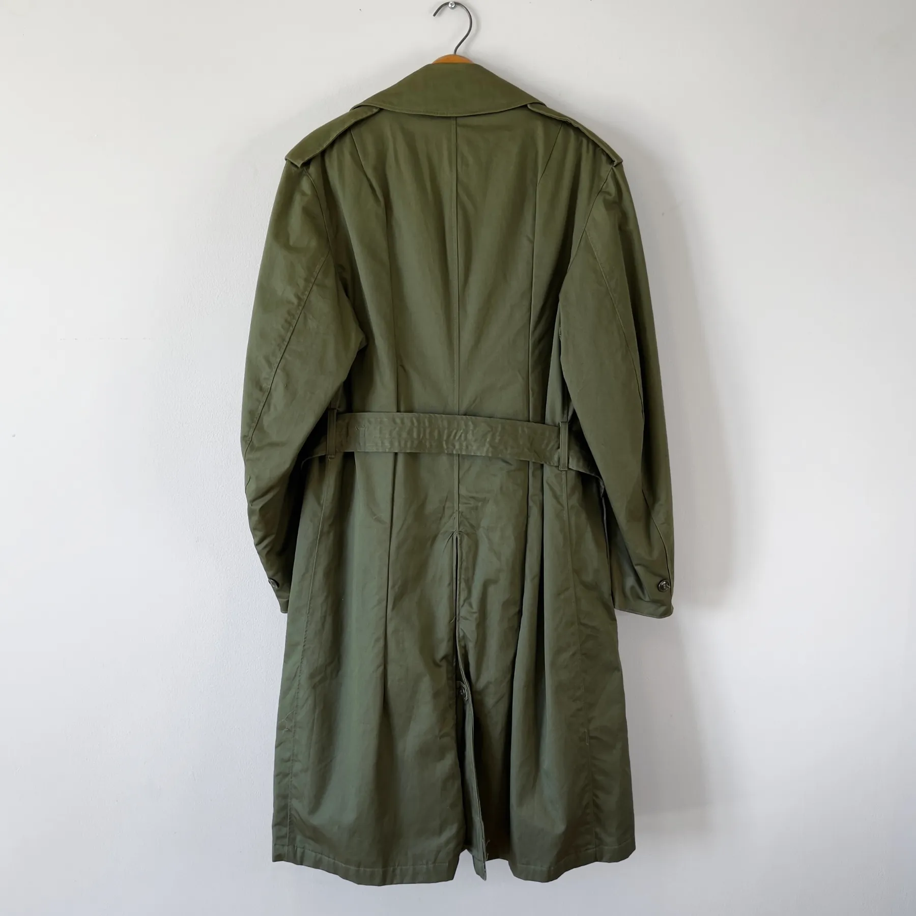 Vintage 1950s U.S. Army OG 107 Heavy Field Wool Overcoat