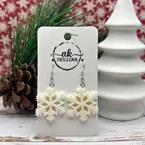 Winter Snowflake Glitter Earrings