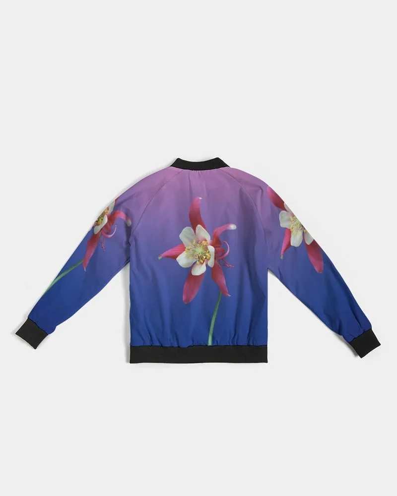 Women's Light Bomber Jacket One Flower