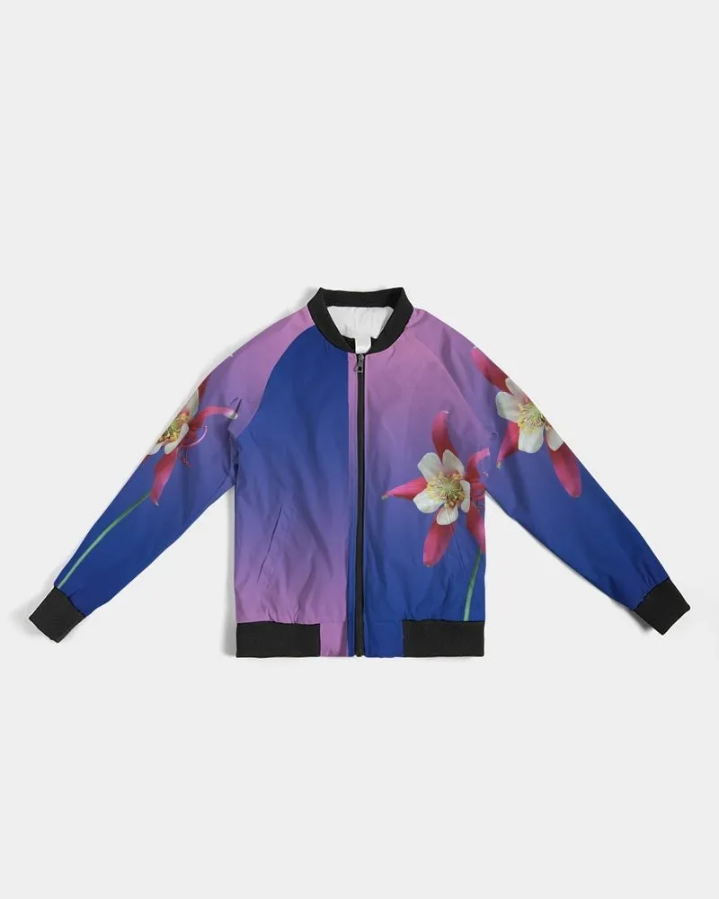 Women's Light Bomber Jacket One Flower