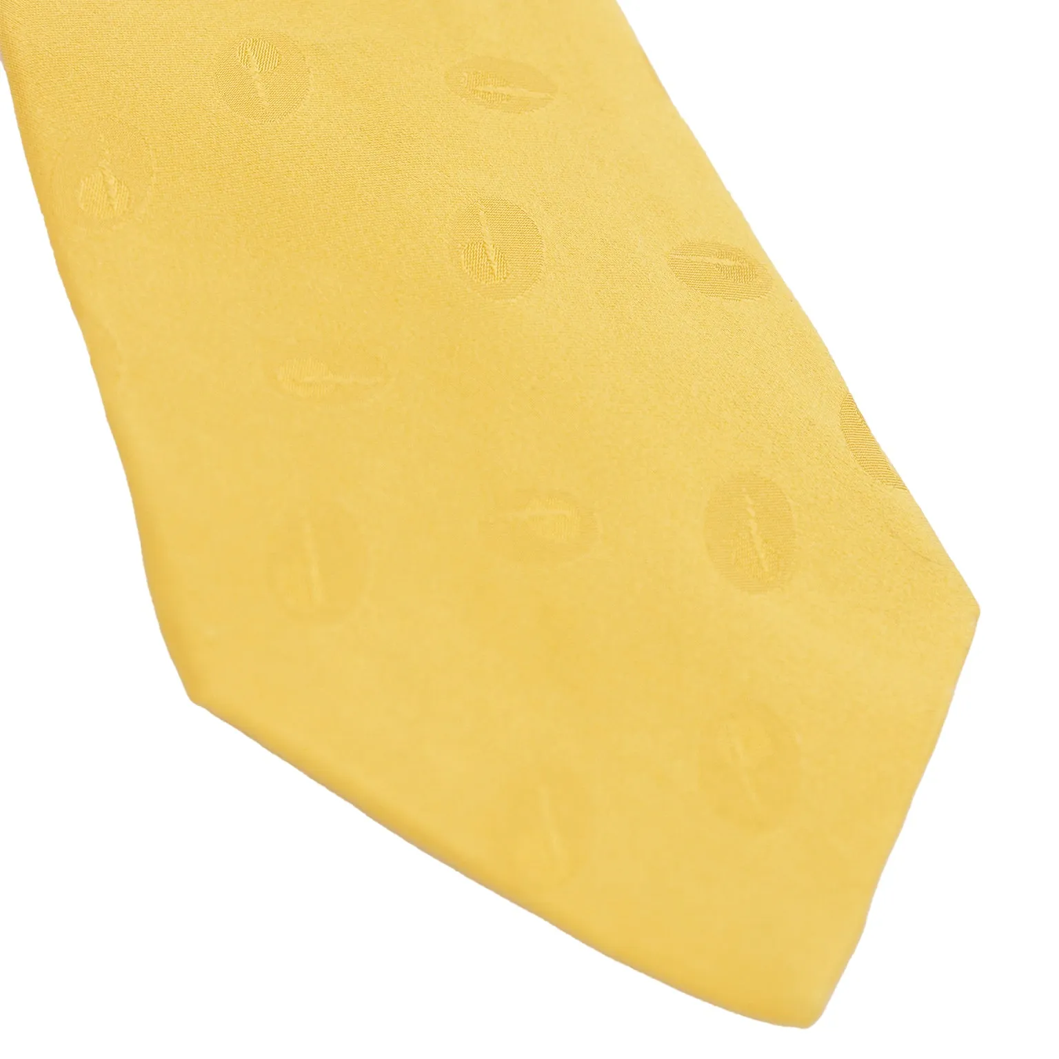 Yohji Yamamoto Pour Homme Silk Tie Yellow Tonal Oval Mens Necktie